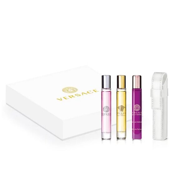 Versace Gift Set-White Pouch,Bright Crystal,Eros,Dylan-10ml,0.3oz-4pc-BOXED-NEW - Picture 13 of 16